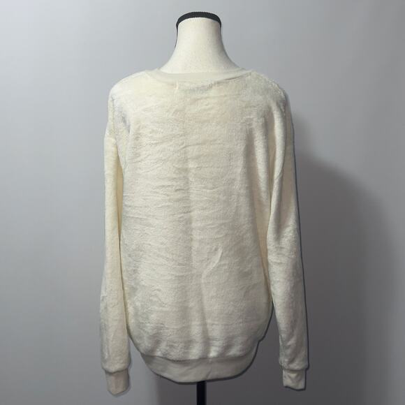 Wound Up "Give Me Some Space" white & blue Sweater women’s size large(11-13) - Picture 2 of 6